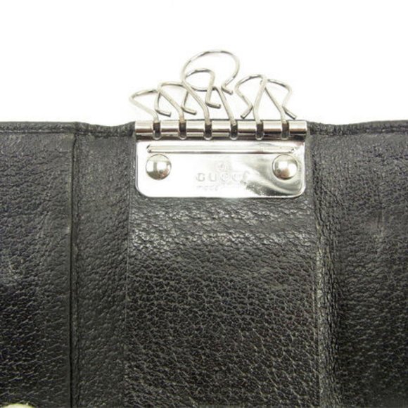 Gucci Key holder Key case GG Black Silver Woman unisex Authentic Used Y7402 - Picture 4 of 6